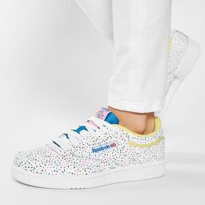 Reebok Club C FV1991 White Confetti Sneakers | Women’s 7